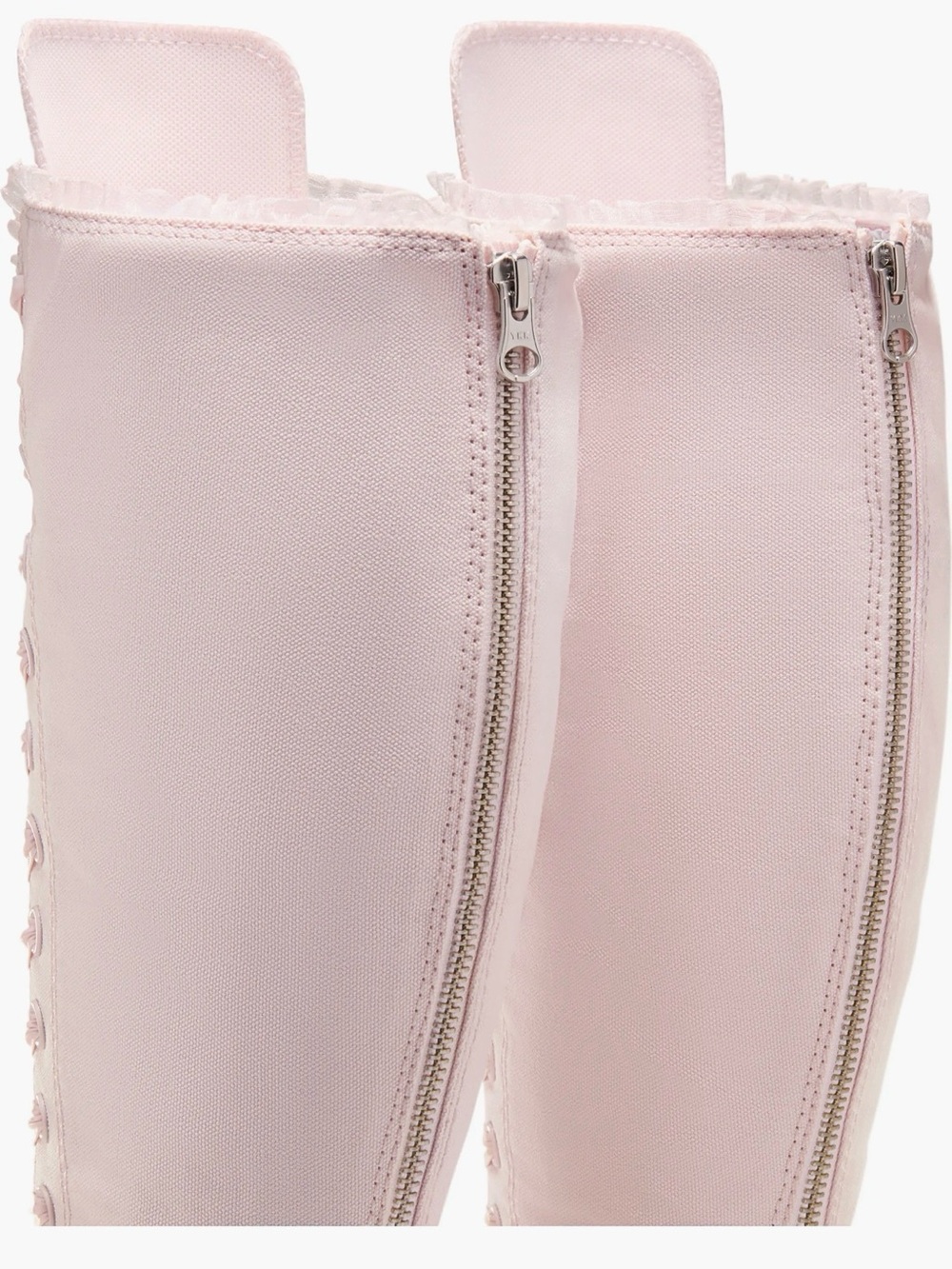 Converse Tall Lace-Up Knee-High Canvas Boots in Pale Pink - Picture 3 of 12